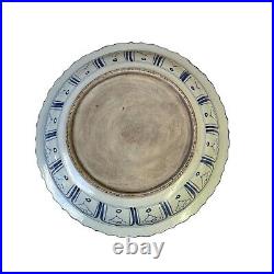 Chinese Blue & White Porcelain People Theme Display Charger Plate ws3095