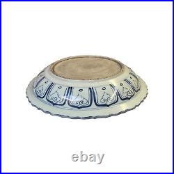 Chinese Blue & White Porcelain People Theme Display Charger Plate ws3095