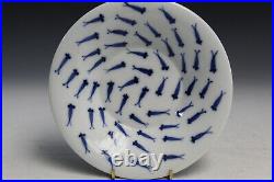 Chinese Blue and White Porcelain Dish. Ming Mark
