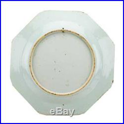 Chinese Export Blue & White Porcelain Octagonal Charger