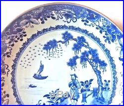 Chinese Export Nanking Type Blue and White Porcelain Saucer Dish, ca 1780