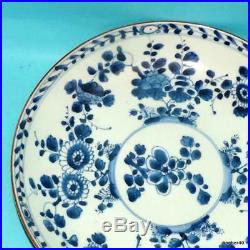 Chinese Export Porcelain 18thc Antique Blue White Charger Kangxi Plate