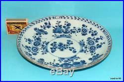 Chinese Export Porcelain 18thc Antique Blue White Charger Kangxi Plate