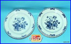 Chinese Export Porcelain 18thc Antique Blue White Kangxi Qianlong Plates