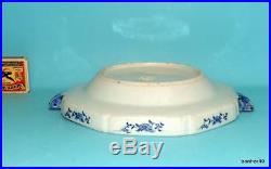 Chinese Export Porcelain Antique 18thc Qianlong Blue White Hot Water Dish Plate