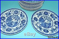 Chinese Kangxi Porcelain Antique 18thc Blue White 12 Plates