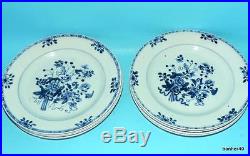 Chinese Porcelain 6 Wonderful 18thc Antique Blue White Kangxi Qianlong Plates