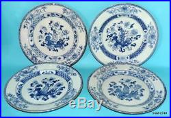 Chinese Porcelain Antique Blue White 4-18thc Kangxi Period Plates No Reserve