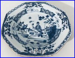 Chinese Porcelain Blue & White Plates Qianlong 18th Century Set Of Two