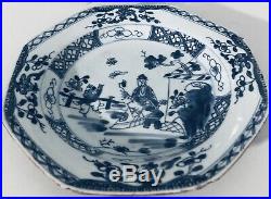 Chinese Porcelain Blue & White Plates Qianlong 18th Century Set Of Two