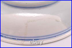 Chinese Porcelain Saucer Dish Blue Qing Dynasty Marks Guangxu Period 1875 1908