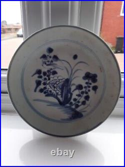 Chinese Tek Sing Treasures Blue & White Porcelain Plate-Antique