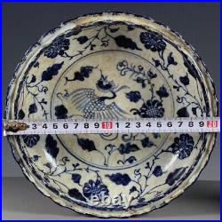 Chinese Vintage Ming-Dynasty Style Oriental Antique Porcelain Blue White Plates