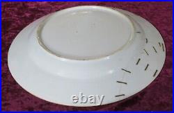 Chinese export blue white vintage Georgian oriental antique wall plate charger