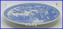 Chinese export blue & white vintage Victorian oriental antique large plate