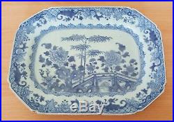 Chinese export blue & white vintage pre Victorian oriental antique small plate