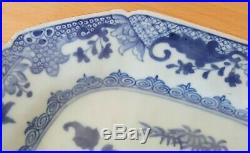 Chinese export blue & white vintage pre Victorian oriental antique small plate