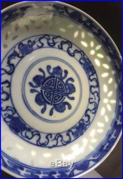 Chinesische porzellan Teller Chinese plates China porcelain asiatisch Blue white