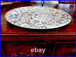 Churchill 4 x Small Dinner Side Plates Ø 23 cm Blue White Bird Flower Pattern