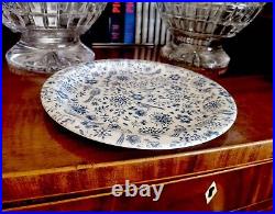 Churchill 4 x Small Dinner Side Plates Ø 23 cm Blue White Bird Flower Pattern