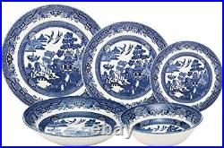 Churchill Blue Willow 30 Piece Dinner Set Plates Bowls New Unused Uk Made