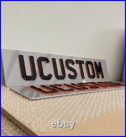 Custom 4D Gel Crystal Neon Show Plates Front & Rear