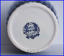 DELFT HUGE GINGER JAR LIDDED VASE 18.5 INCHES by BOCH ROYAL SPHINX HOLLAND