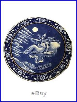 Daniel Low & Co Souvenir Blue & White 1692 Salem Witch Staffordshire Plate 6