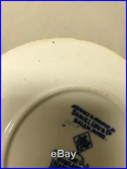 Daniel Low & Co Souvenir Blue & White 1692 Salem Witch Staffordshire Plate 6