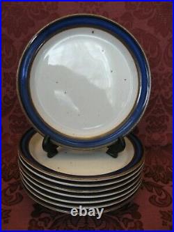Dansk Blue Umber Stoneware 8-1/2 Salad Plates Set of Eight (8) Very Nice