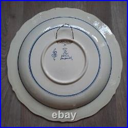 De Delftse Pauw' handpainted blue & white 16,5'' Delft charger