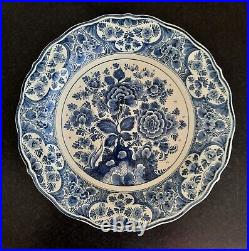 De Delftse Pauw' handpainted blue & white 16,5'' Delft charger