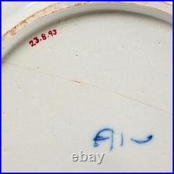 Delft 18th Century Blue White Chinoiserie Japonaiserie Ceramic Soup Plate 7.75w