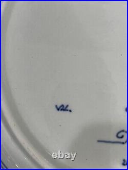 Delft Blue & White Plate Girl with a Pearl Earring Naar J. Vermeer Signed Back