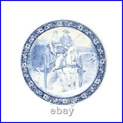 Delft Blue XL Plate, Royal Boch, with Dutch Landscape, circa 1950