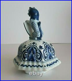 Delft Ginger Jar Lidded Vase 15.4inches Hand Painted Excellent