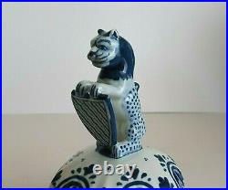 Delft Ginger Jar Lidded Vase 15.4inches Hand Painted Excellent