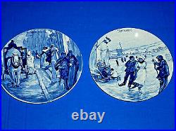 Delft Lot 12 January to December Display Plates Blue White Made Holland 9 1/2