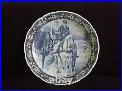 Delft Royal Sphinx Blue & White Plate Charger Platter Holland Horse 15 3/4