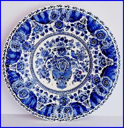 Delft XXL Charger Wall Plate 18.7 Inches Hand-painted Excellent Rare