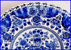 Delft XXL Charger Wall Plate 18.7 Inches Hand-painted Excellent Rare