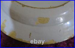 Delft blue & white tin glaze vintage Georgian antique wall plate charger B