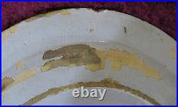 Delft blue & white tin glaze vintage Georgian antique wall plate charger B