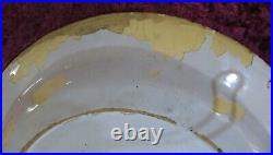 Delft blue & white tin glaze vintage Georgian antique wall plate charger B