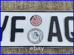 Deutschland Germany License Plate #kyfaq151 Blue White Black And Yellow