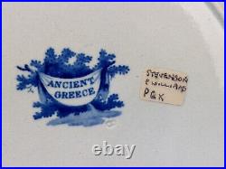 Dinner plate Ancient Greece Pattern Blue & white Stevenson c1830