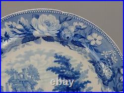 Dinner plate Ancient Greece Pattern Blue & white Stevenson c1830