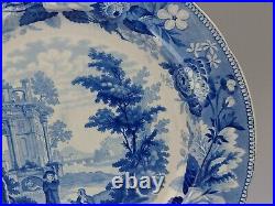 Dinner plate Ancient Greece Pattern Blue & white Stevenson c1830