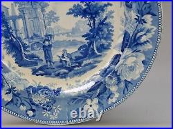 Dinner plate Ancient Greece Pattern Blue & white Stevenson c1830