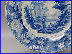 Dinner plate Ancient Greece Pattern Blue & white Stevenson c1830